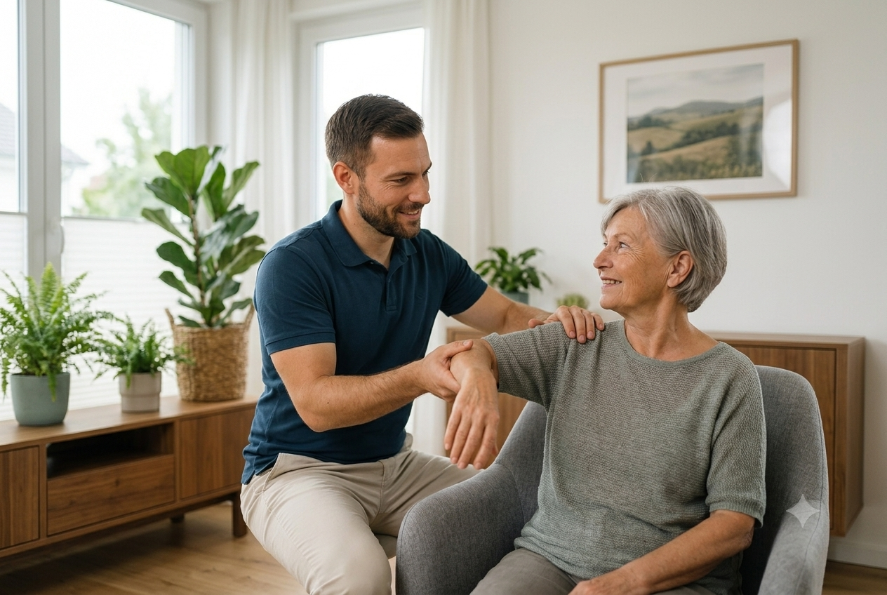 Behandlungssituation im Wohnzimmer